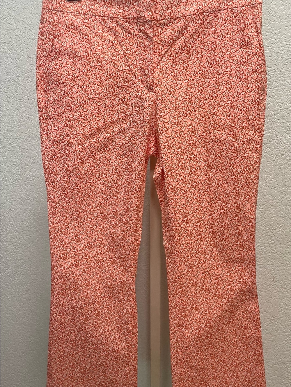 NWT Piazza Sempione Pink Orange Floral Print Trousers Cropped Cotton Blend Sz 40